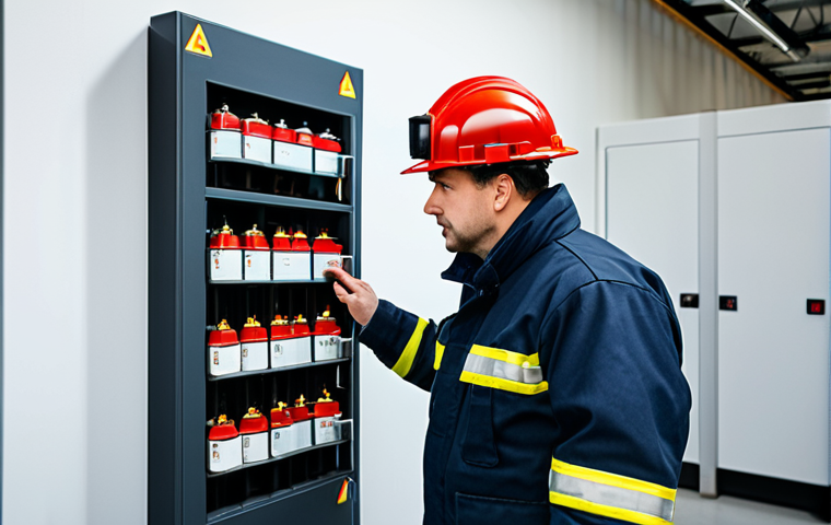 **

A professional fire safety management technician, fully clothed in appropriate attire, inspecting a modern fire suppression system in a commercial building, safe for work, proper finger count, family-friendly, correct proportions, natural pose, high quality.

**