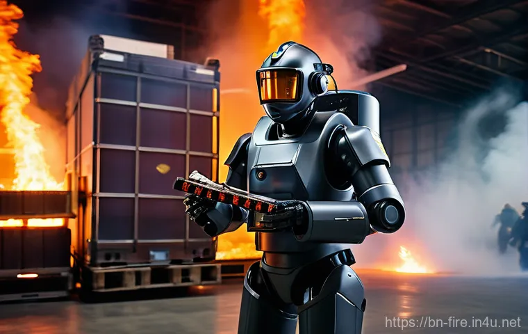 화재안전관리기술자의 경력 개발 로드맵 - **Prompt:** A diverse group of four individuals, two men and two women of varying ages, are particip...