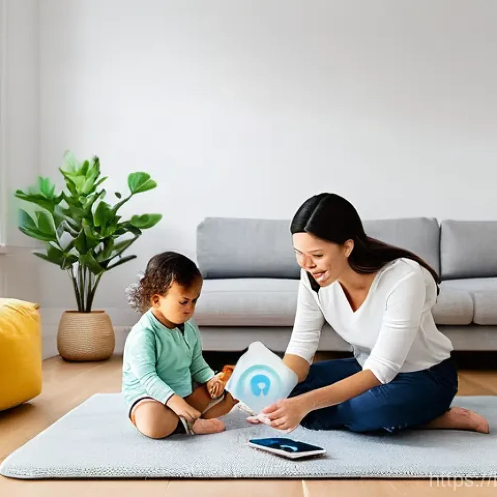 화재안전관리 실무와 관련된 최신 기술 - **Prompt 1: "Smart Home Fire Safety Monitoring"**
    A bright, well-lit modern living room with a f...