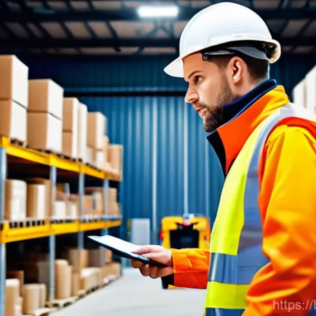 화재안전관리 업무 보고서 작성 가이드 - **Prompt 1: Diligent Fire Safety Inspection in an Industrial Setting**
    "A wide-angle, realistic ...