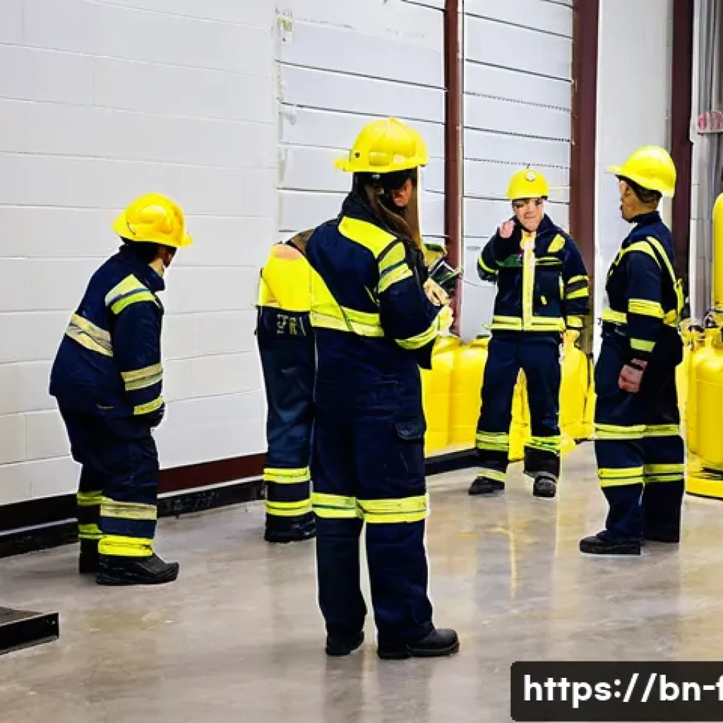 화재안전관리 기술자의 연봉 및 커리어 분석 - **Prompt:** A dynamic, high-resolution photograph capturing a diverse group of aspiring fire safety ...